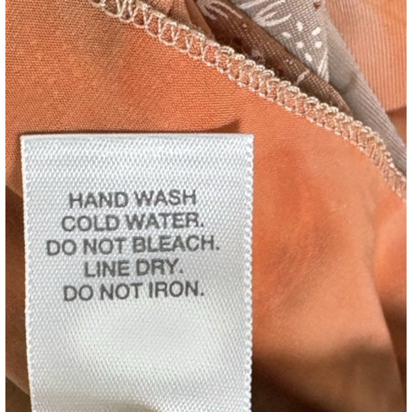 VTG Dressbarn Petit Large Top Orange Brown Floral Y2k Sparkle Boho Fairy Stretch - Picture 7 of 8